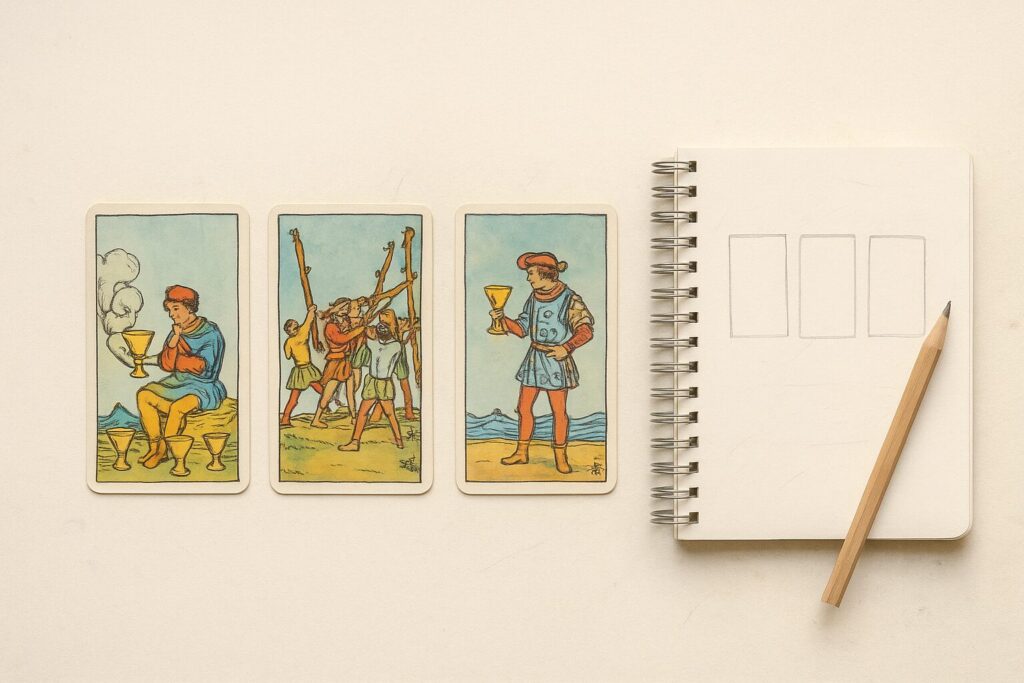 3 tarot cards